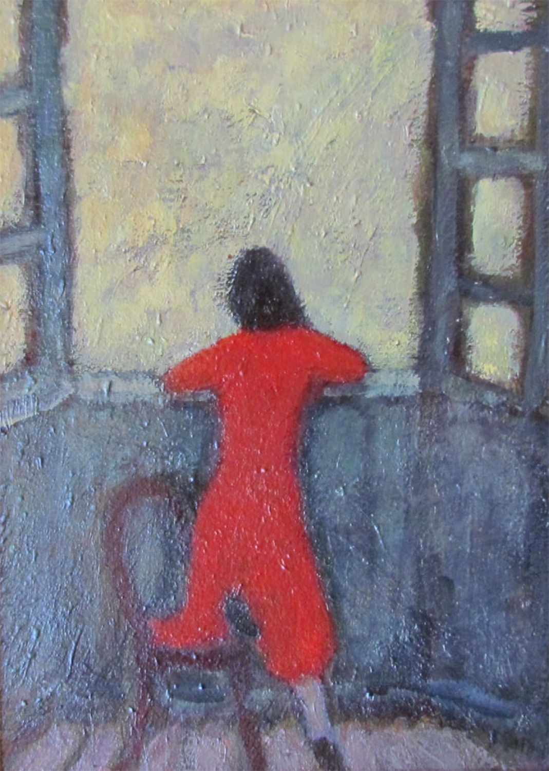 Anthony Murphy. Oils. Girl at the Window.