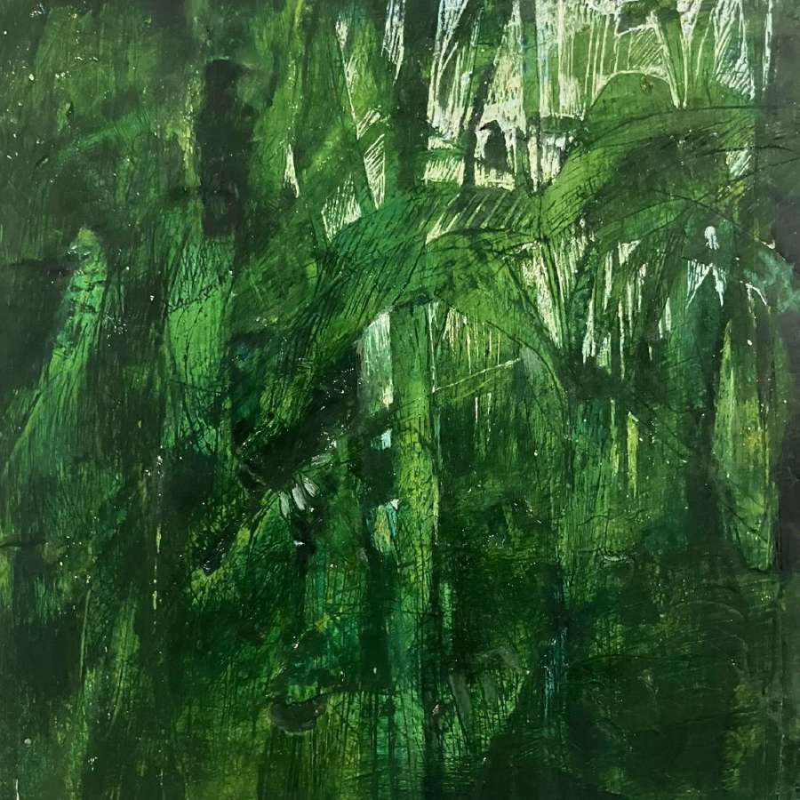 Michele Griffiths.  Three Birds in a Rain Forest